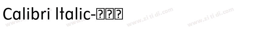 Calibri ltalic字体转换